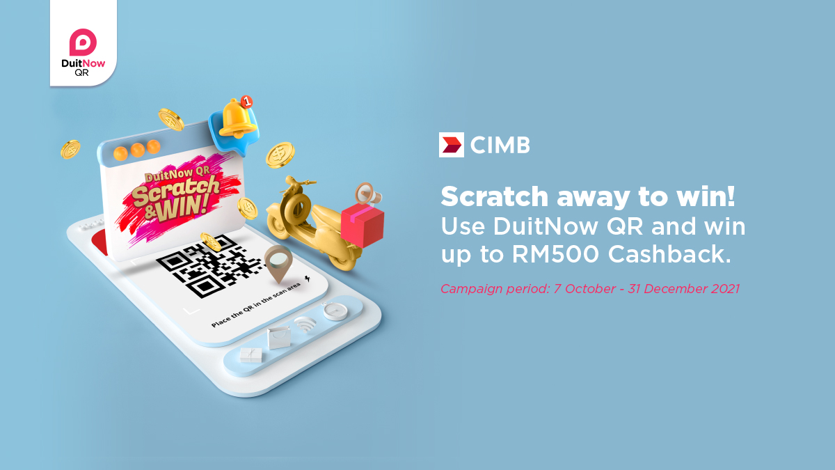 myduitnow's tweet photo. Just spend or transfer with a minimum of RM10 with DuitNow QR via CIMB Clicks App to gain entry to DuitNow QR Scratch &amp; Win Challenge! 
@CIMBMalaysia
 
🔺🟥🔴: https://t.co/ANj59Y1iye https://t.co/erCWH9vFf8