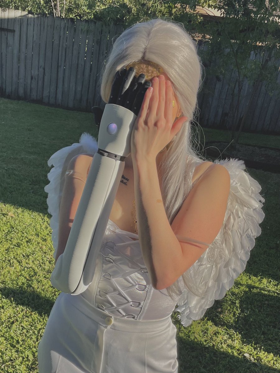 my white covers came in just in time for my costume tonight <a href="/openbionics/">Open Bionics</a>