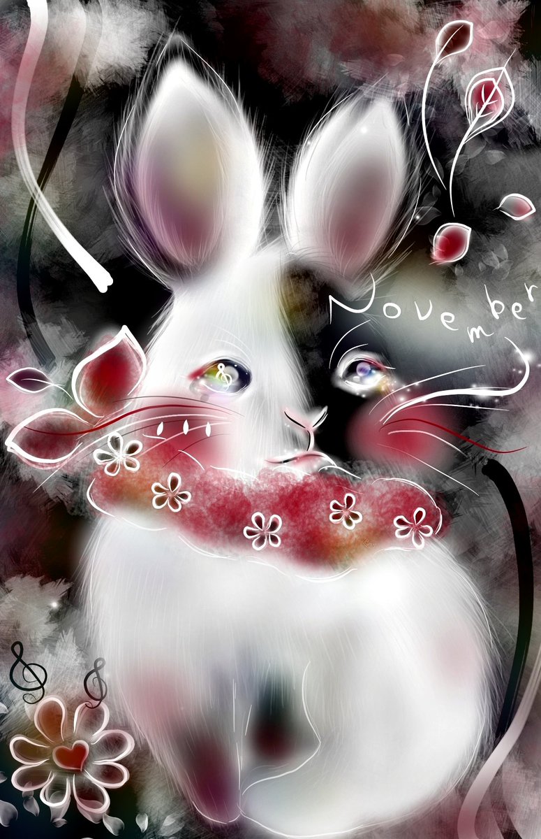 「『白雪兎』を描きました11月の兎さん#イラスト #兎 」|🐰うサぽたみ🌙のイラスト