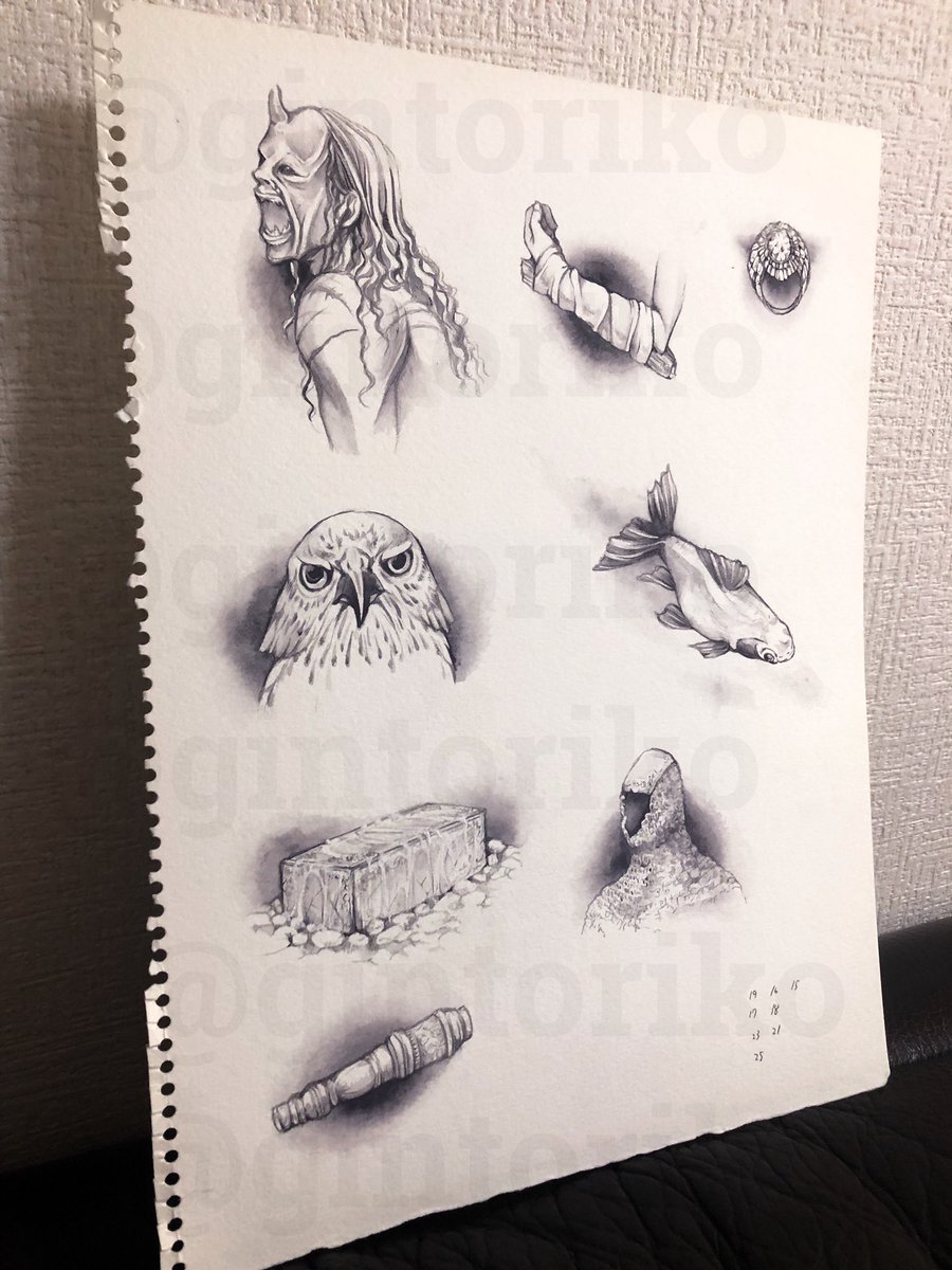 おお… そういえば20代のころは海外ファンタジー小説の挿絵イラストレーションのお仕事もさせていただきましたね、それにしても鳥を描くのが好きなのがわかる、わかるぞ 
