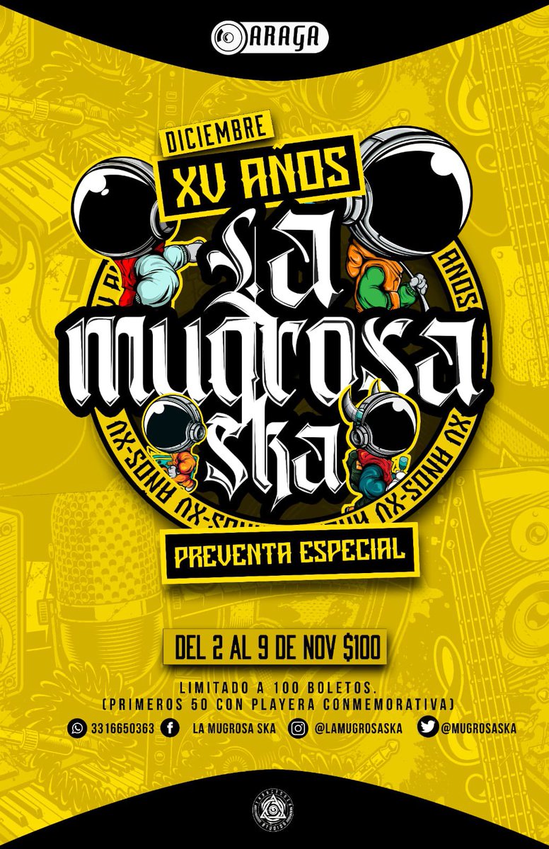 MugrosaSka's tweet photo. ¡CONCIERTO DE XV AÑOS!🎈🎈
Preventa especial del 2 al 9 de Nov.
Tickets por DM 🎟 
¡GRACIAS POR TANTO! 
@GDLConcierto @tokinrecords https://t.co/3sztt5Qr4X