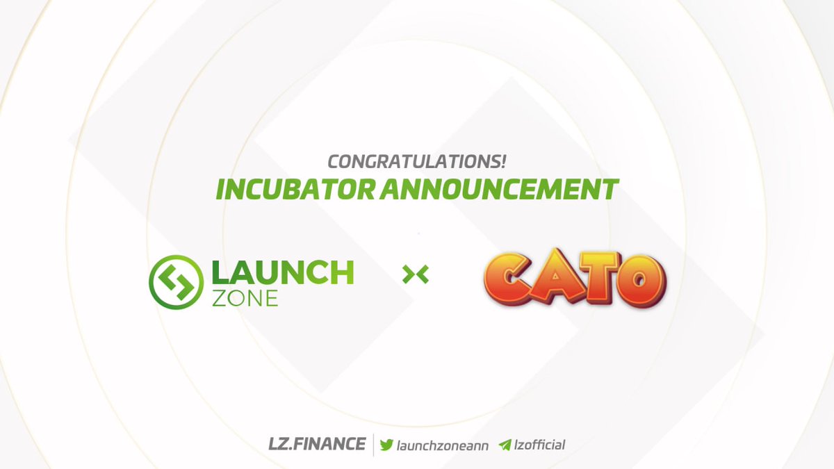 launchzoneann's tweet photo. 🔈 INCUBATOR ANNOUNCEMENT!

We are delighted to announce that @launchzoneann is the official Incubator for @CATO_gamefi❗️ 

@launchzoneann has been incubating CATO from the early days of its inception and will continue to guide and advise the project🚀🚀🚀 https://t.co/DwAWPzIqWW