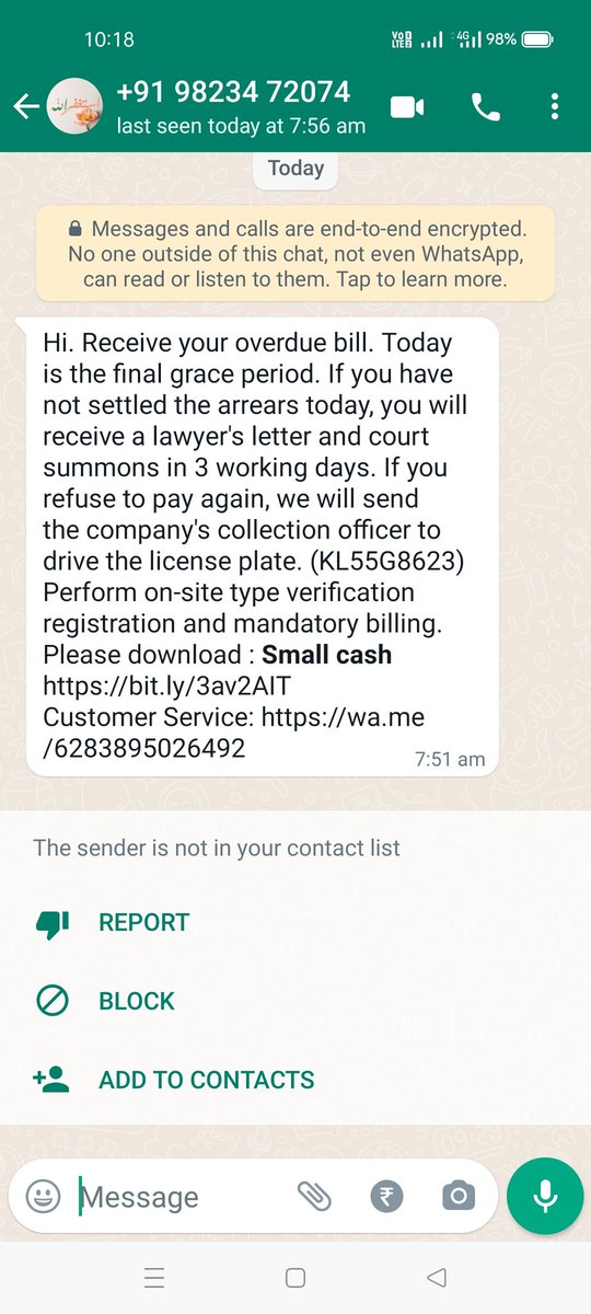 Sanjoy08530018's tweet photo. This Chains app #Smallcash frequently message & treating me. Is this not breach of cyber law? I want @CIDWestBengal @RBI @nbfc_company @DasShaktikanta @nsitharaman @FinMinIndia @calcuttabench @WBPolice to look into this fraud cyber law breaking company. Please stop https://t.co/gCbBqP3sgA