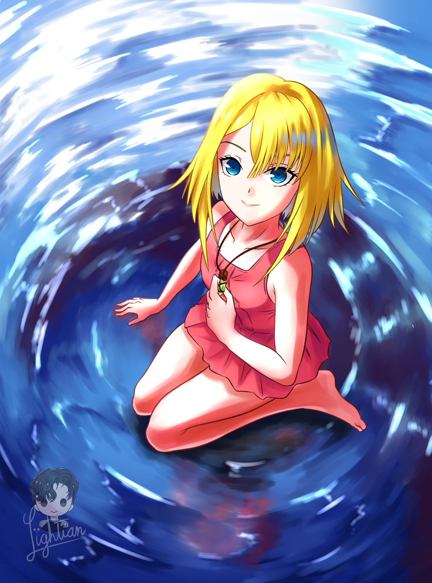 Neld_ian's tweet photo. I watched for the action, stayed for the feels.
I wish we can see more of Cosette's smiles. 

#FANART 
#takt_op_Destiny https://t.co/2gCTfplrTY