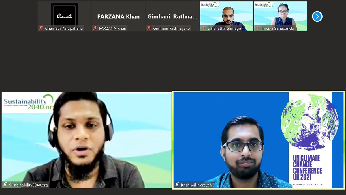 Krish_Narayan's tweet photo. I joined https://t.co/QjWlh6CU3z's community session with its members in Sri Lanka to talk about #COP26-UN #ClimateChange Conference starting in #Glasgow today and systems thinking for SDG implementation. It was a pleasure sharing experiences from the Pacific region - 01 Nov 2021 https://t.co/O6TPbo5quc