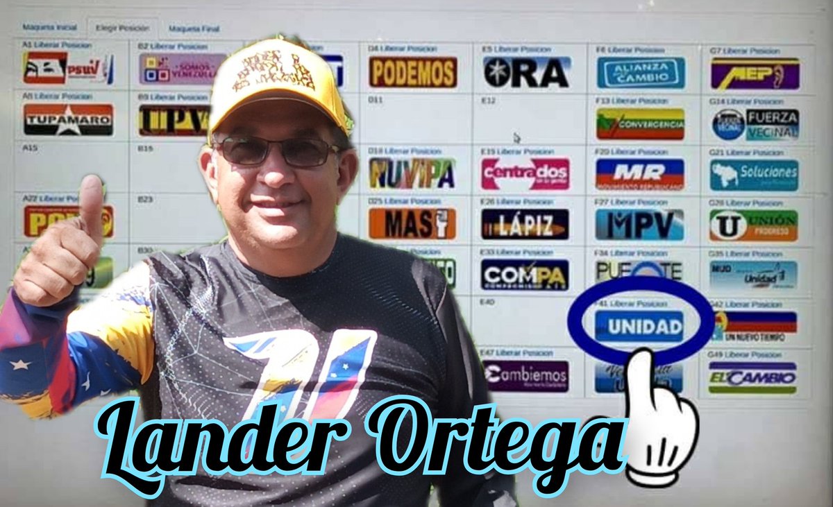 Soledad_Con_GR's tweet photo. Este 21 de noviembre apoya a nuestro Candidato ALCALDE Lander Ortega Vota MIN UNIDAD abajo a la derecha. https://t.co/xKdsYzFdyT