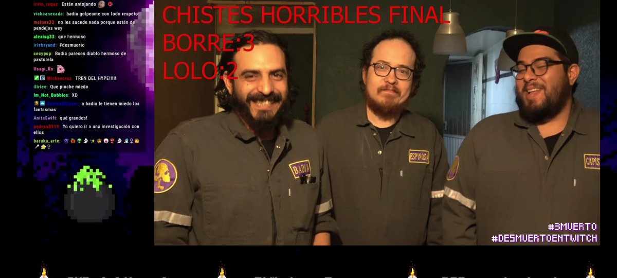 gabygz3's tweet photo. Los disfruté al máximo por 2 hrs y media, Mil Gracias !! @LeyendasPodcast #3Muerto #DesmuertoEnTwitch #LeyendasLegendarias  @ElBadiablo @MarioLopezCapi 
y sobretodo amé tus mallas @NingunEduardo 😆😱😍 https://t.co/xKTWo3laV4