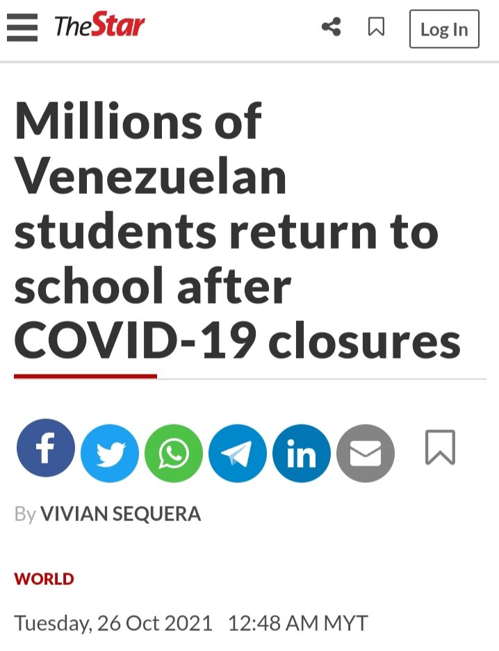 LOOK: Nagbukas na ng schools ang Venezuela. TOP 1 NA ANG PILIPINAS!

Pero hanggang ngayon, pinapasa ng gobyerno sa schools ang burden para ligtas na buksan ang mga campus! Sobrang pabaya sa kabataan!

Pass Safe School Reopening and 10k Student Aid Bills!
#LigtasNaBalikEskwela