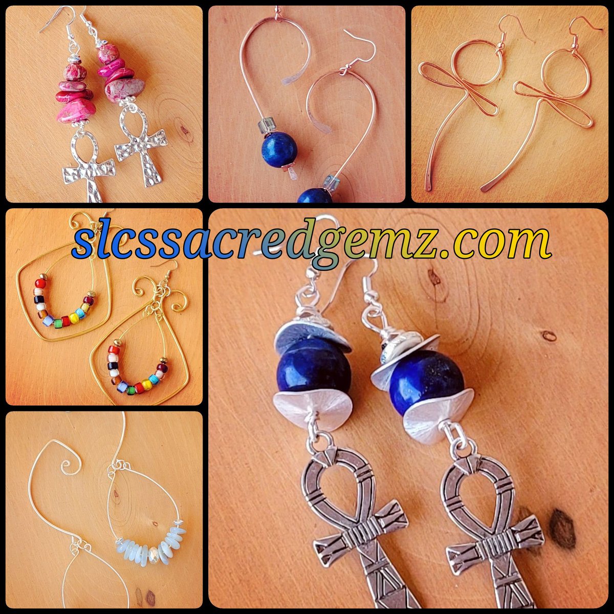 slcssacredgemz's tweet photo. R u ready 4 the holidays? Our earrings are 1-of-a-kind, handmade and uniquely different. #slcssacredgemz https://t.co/BVY0FbYY7i
#jewelry #handmade
#handmadejewelry #wearableart #artisticjewelry #ethnicjewelry #africanjewelry
#earrings
#wireandbeadjewelry
#blackjewelrydesigner https://t.co/TgOXM0fXls