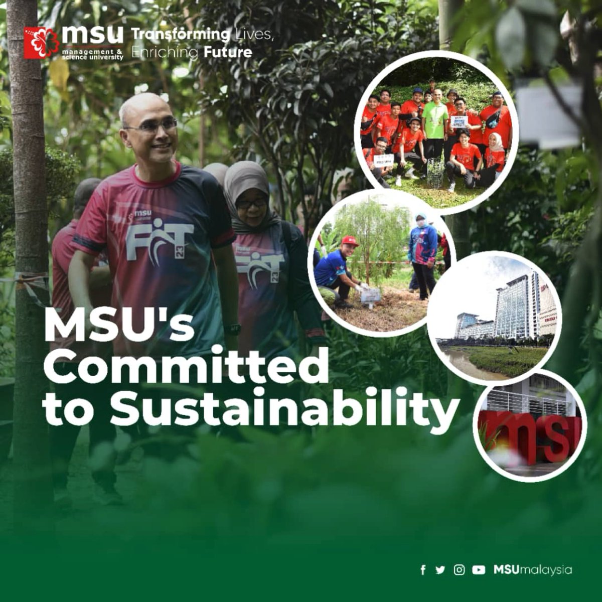 Matters concerning sustainability involve everyone being actively committed to community engagements and environmental projects. Let's move on as #MSUrians working together towards a better future at @MSUMalaysia. @MSUCollege @msumcmalaysia #MSUSDG