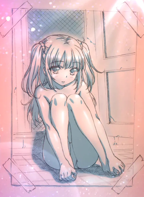 一仕事終えて過去絵レタッチ。 