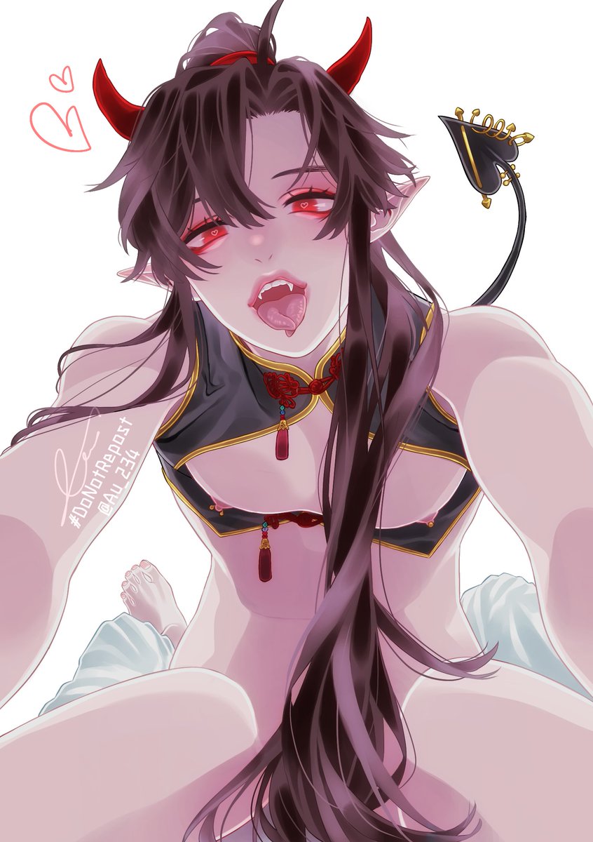 「#DoNotRepost

❤️👿❤️ 」|あぅのイラスト