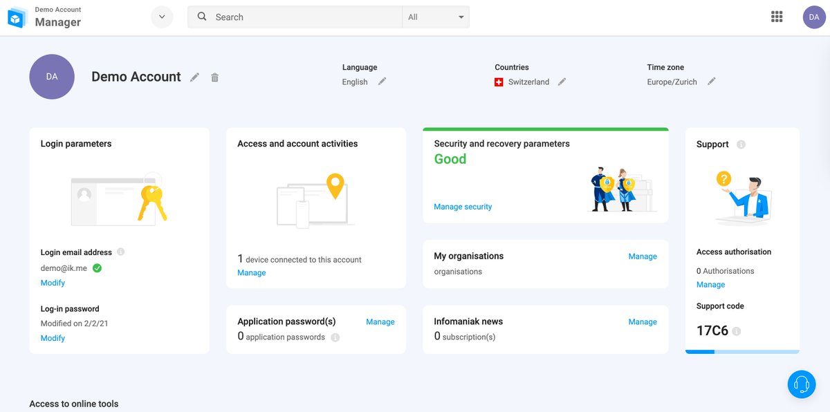 infomaniak's tweet photo. Nous avons entièrement simplifié la gestion du profil utilisateur du Manager. Prochaine étape : aller plus loin dans la gestion des équipes 💼
💡 Démarrez gratuitement kDrive avec votre adresse mail gratuite à vie : https://t.co/qMvk82tiG2
#userexperience #managertool https://t.co/PSy41KyS3V