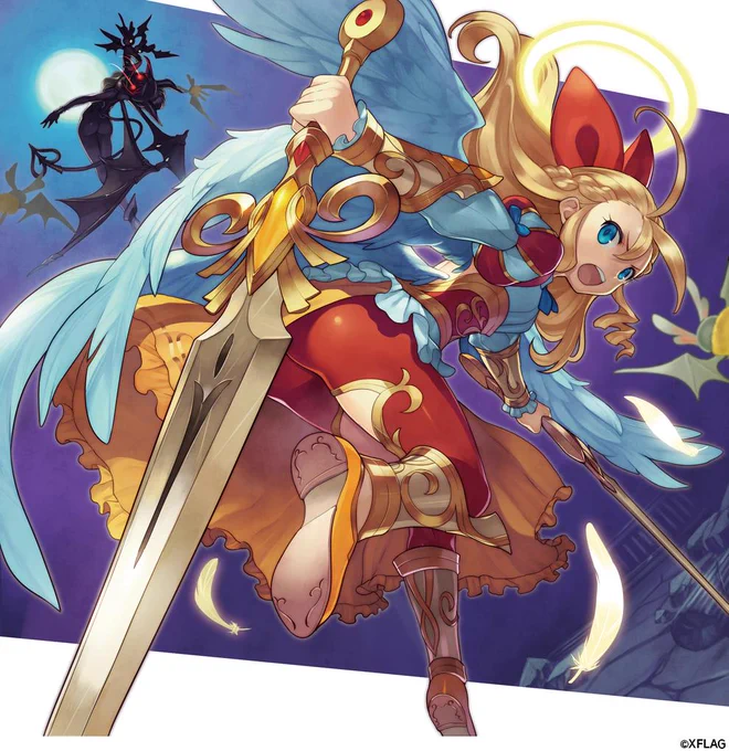 2016年のイラスト集「MONSTER STRIKE ILLUSTRATION WORKS」に収録された描き下ろしです。ウリエルメインの一枚絵ということで、せっかくの機会なので背面を描写したくてこの構図にしました。髪をちょっとアレンジして獣神化の際に取り入れています。
#モンスト #モンスト作品公開 