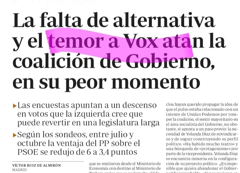 icpmp's tweet photo. El #PP no importa. El que cuenta es #Vox. El #PSOE tiene aversión a la pluralidad ideológica. El #TC ha destrozado al #psodemos y al #PP gracias a Vox. El #PP vota con el #PSOE. No se equivoquen. El #PP es #socialismolight. https://t.co/p9Paen3oQs
