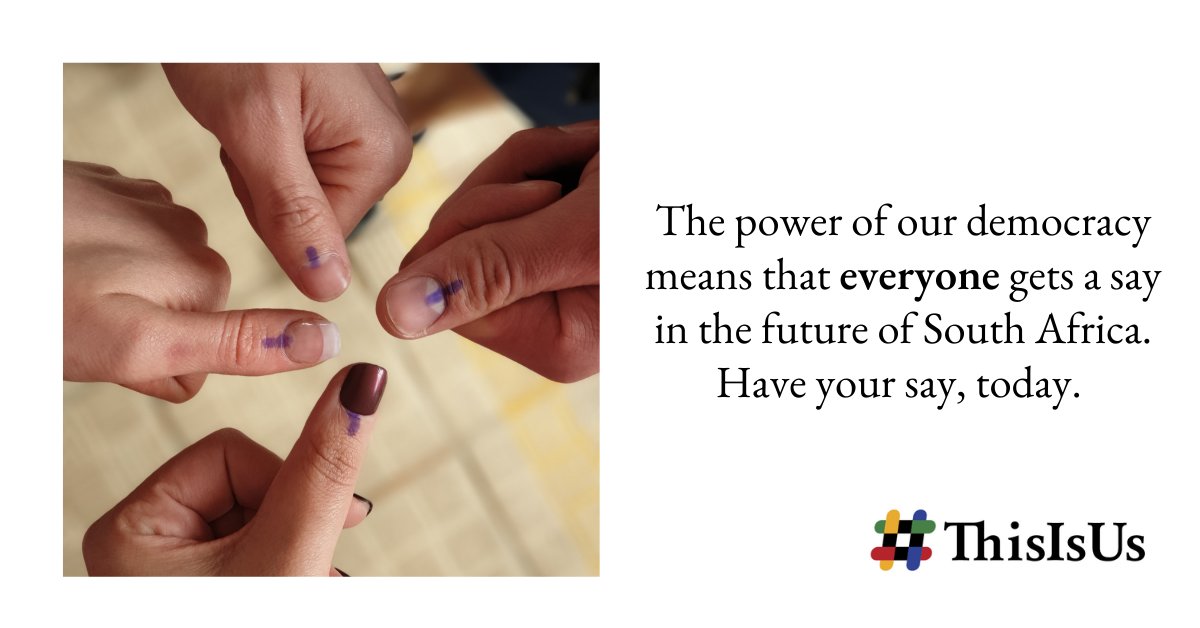 ThisIsUs_SA's tweet photo. Dear South Africa,

As you go to the polls today, we encourage you to consider the power of democracy; that enables every citizen of this country to have their say.

Go Vote.

#Vote #Elections2021 #ThisIsUs https://t.co/QmzjV3q7a0