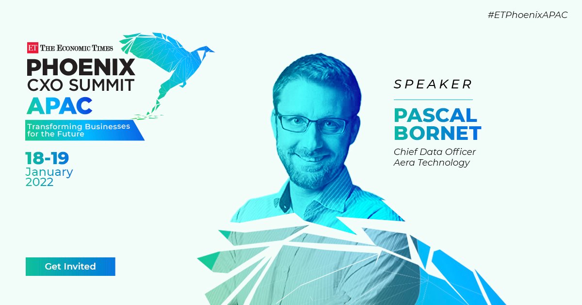 ETHRWorldSEA's tweet photo. We are overjoyed to introduce an awardee of Global Top Voice in Technology 2019, #pascal_bornet, Chief Data Officer, #AeraTechnology as our eminent speaker at #ETPhoenixAPAC Summit.
Don’t miss the golden opportunity to join him LIVE. Register Now : https://t.co/wgXYd3vV9S https://t.co/XRyiRy9zDs