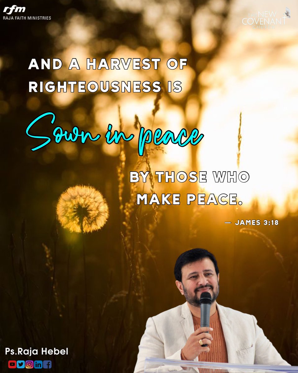 rajahebel_rfm's tweet photo. Peacemakers who sow in peace reap a harvest of righteousness.
— James 3:18 📖
-
-
#mondayverse #bible #jesus #god #faith #christian #love #bibleverse #jesuschrist #church #christ #christianity #prayer #holyspirit #gospel #pray #godisgood #biblestudy #hope #scripture #truth https://t.co/7MCeFlGQVs