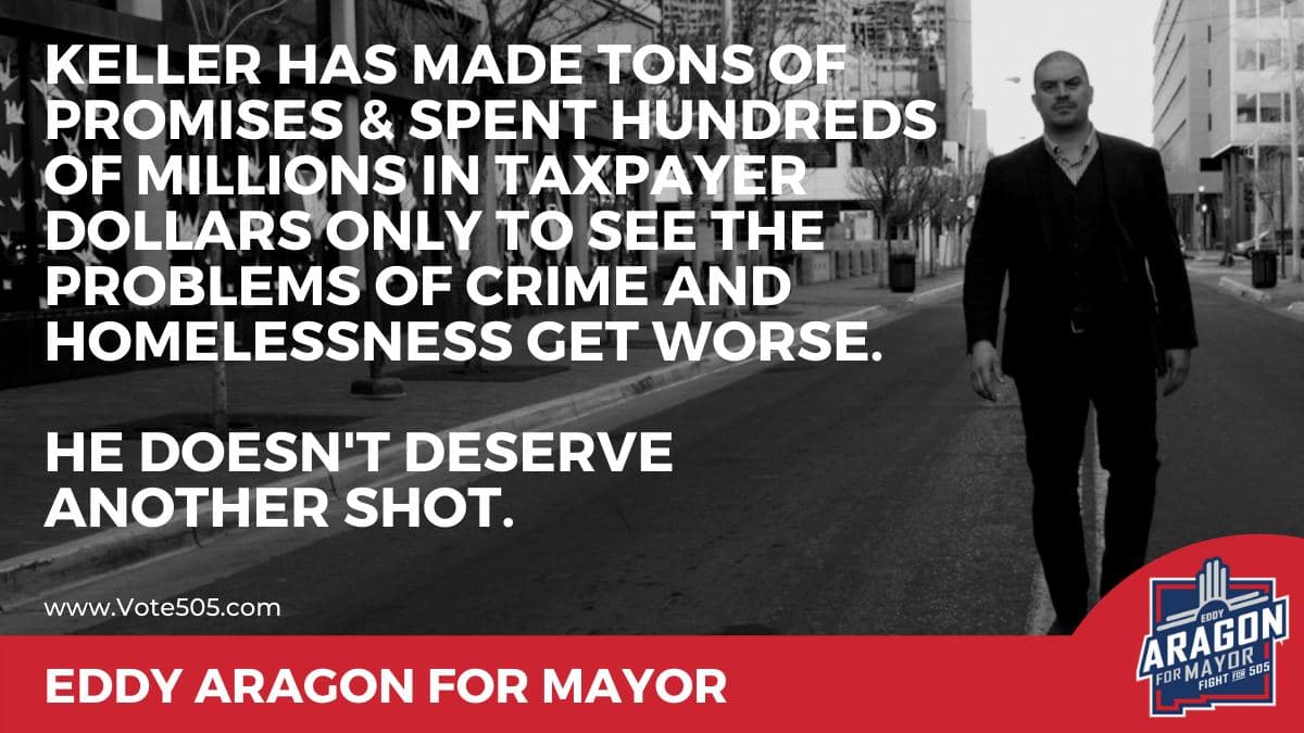 Eddy4abq's tweet photo. Would you hire someone again if they didn't get the job done the FIRST time? Hire #eddyaragon4abqmayor and let's take our #DukeCity from last to FIRST!
#VoteRED #1abq #saveabq
👉 https://t.co/zH2xNJPhbt
LIKE | SHARE | FOLLOW https://t.co/SRCXap79oW