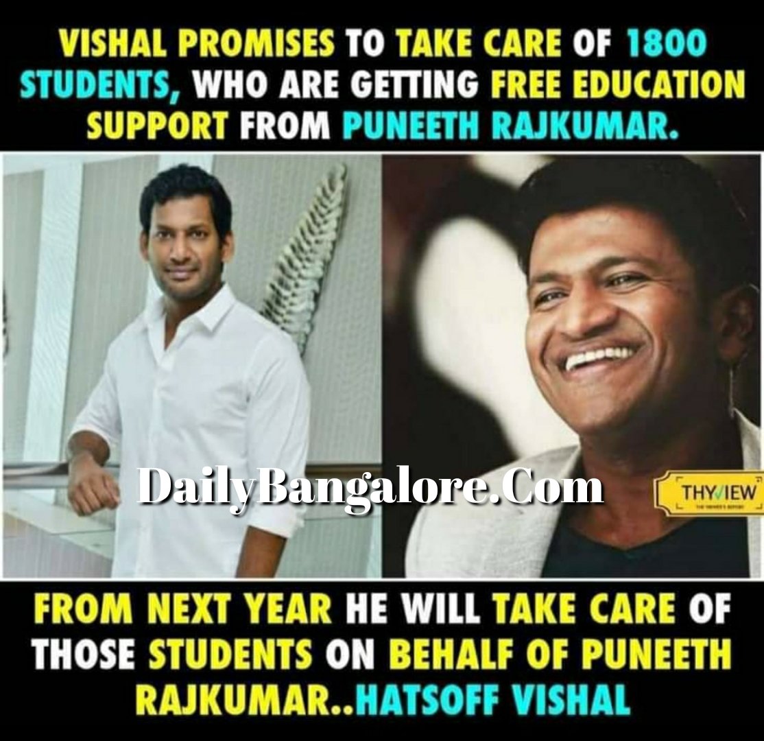 DailyBangalore's tweet photo. Golden Hearted #PuneethRajKumar's Mission Never Ends ❤

#RipPuneethRajKumar #Vishal #SandalwoodActor #Appu #Sandalwood #Bengaluru #Kannada #Powerstar https://t.co/BIXldcsXL1