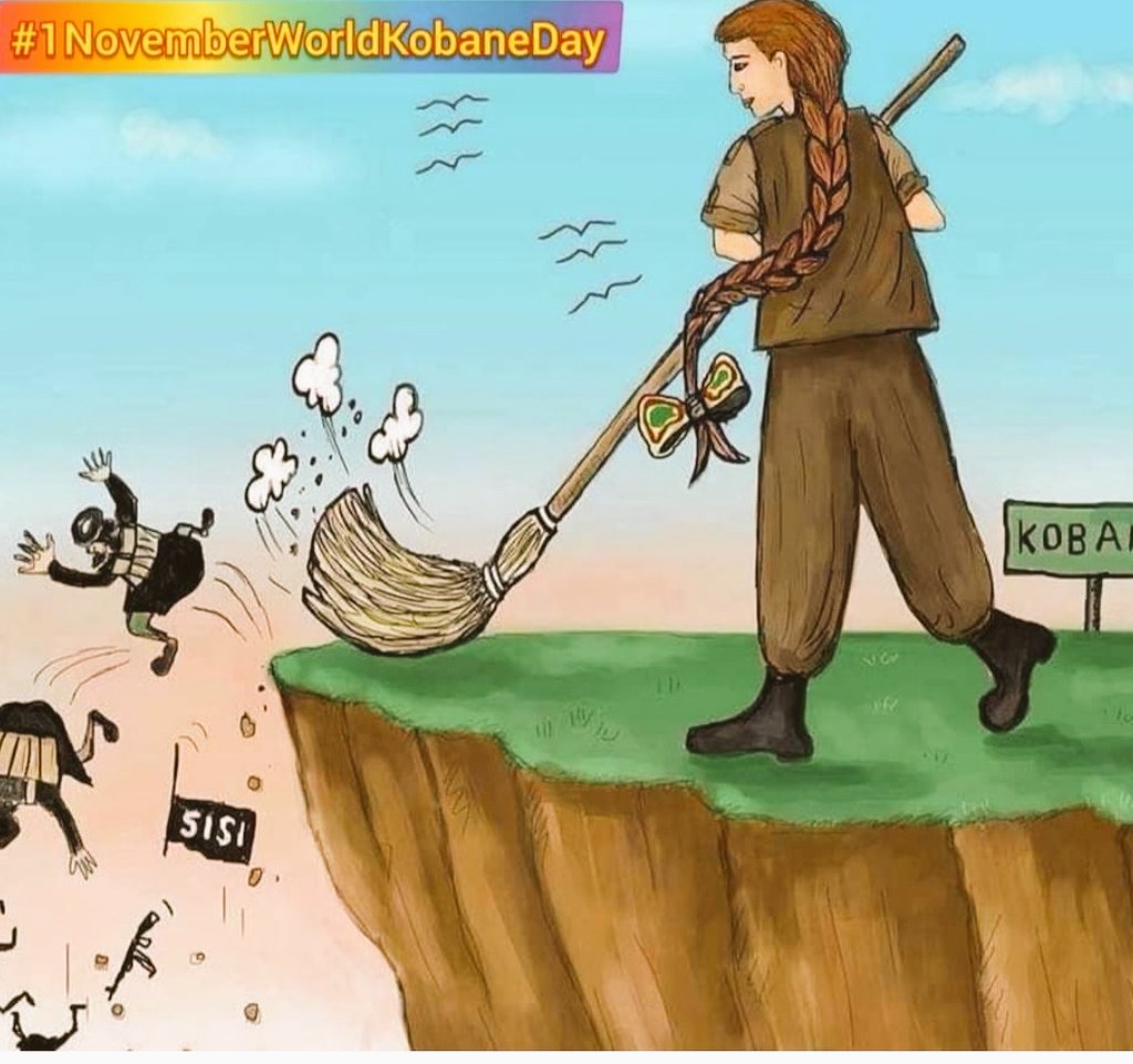Dünyanın en güzel kadınlarının,dünyanın en çirkin erkeklerini yendikleri günün adıdır Kobane.
#1KasımDuenyaKobaneGuenue