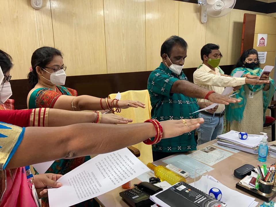AgcsOdishaDca's tweet photo. Observance of Rashtriya Ekta Diwas (National Unity Day) and  pledge taking ceremony at Directorate of Cooperative Audit, Odisha on 31.10.2021. https://t.co/D9Mrczj28R