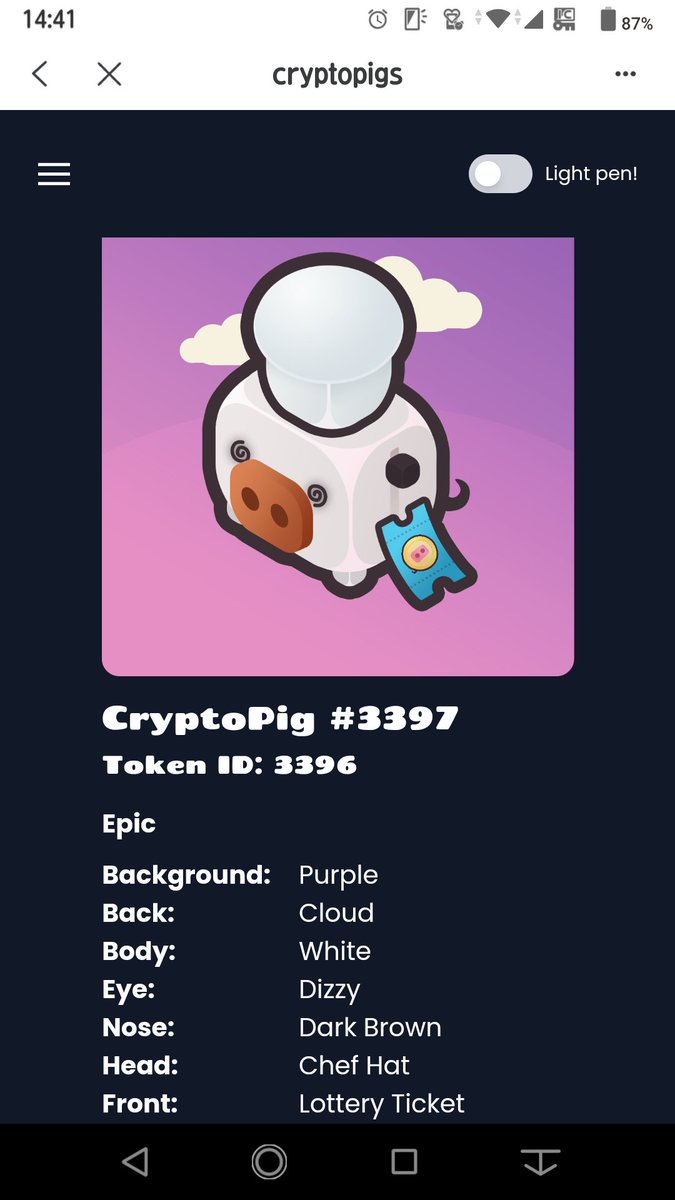gara_138's tweet photo. 上位15%をひいたようだ( ͡° ͜ʖ ͡°)
せっかくなので使い道を調べてみるか🍄
#cryptopigs https://t.co/IPfdmWGrqg