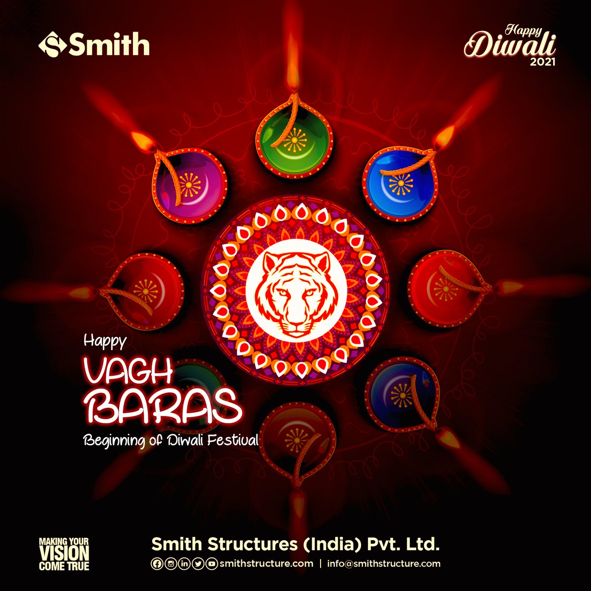 StructuresSmith's tweet photo. Happy Vagh Baras !!
Beginning of Diwali Festival!!
Contact us:
Smith Structures (India) Pvt. Ltd.
info@smithstructure.com | https://t.co/tIiccOaOCX | +919687684484
#vaghbaras #Diwali2021 #festival #newyear
#makeinindia #vocalforlocal #steelrevolution #ssipl #steelstructures https://t.co/4CN53tm8eM