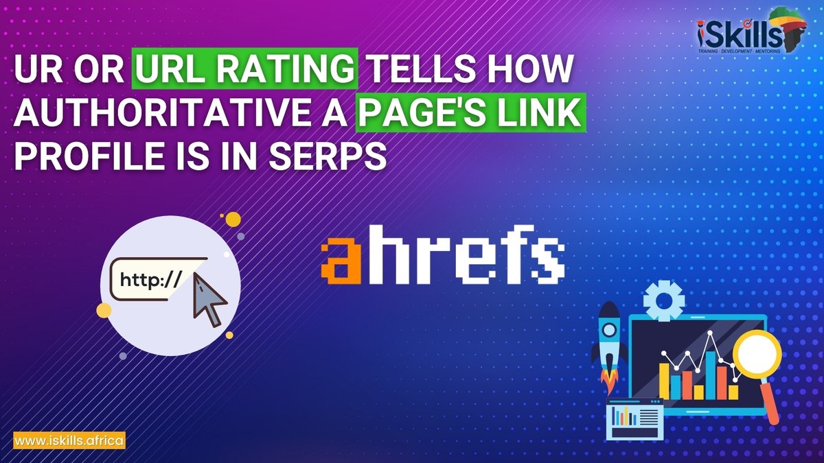 IskillsA's tweet photo. UR or URL Rating is a tool offered by Ahrefs. It gives a score of 1-100 to the page's link profile that tells how authoritative a URL is in SERPs, with 100 being the best. https://t.co/Xh8omdRCbg