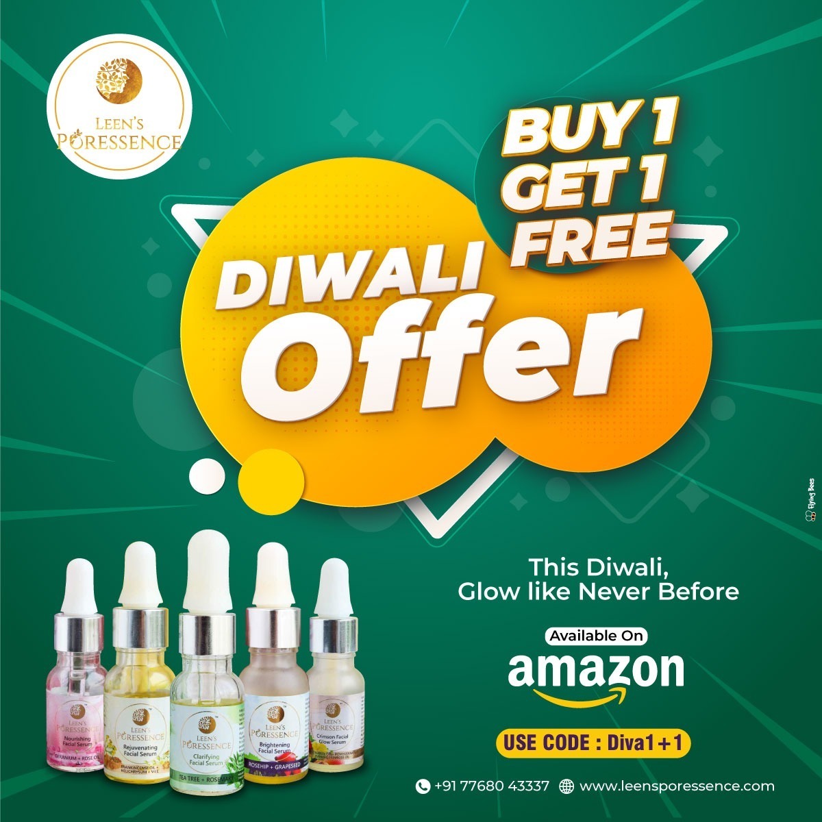 poressence's tweet photo. Add sparkling glow to your skin in this festive season!
Grab any of our serums &amp; get another one, absolutely free.
This is a limited period offer.
Valid only till the stock lasts.
Order now.

#offers #offers2021 #promocode #Removesdeadcells #GeraniumOil #FightsAcne #Rosehip https://t.co/0F6lioa8ET