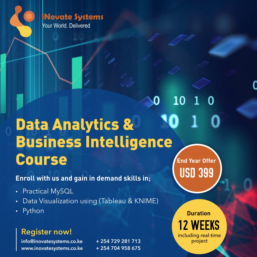 innovatesystem1's tweet photo. Still taking registration for our Data Analytics Business Intelligence training at https://t.co/T0lWreaFHO. 

#inovatesystems #data #AI #100DaysOfCode #WomenWhoCode #BusinessIntelligence #javascript #bbtvi #buruburugirls #DoctorWho #halloween2021 #IndiaVsNewZealand #Metaverse https://t.co/kz0l1zmnol