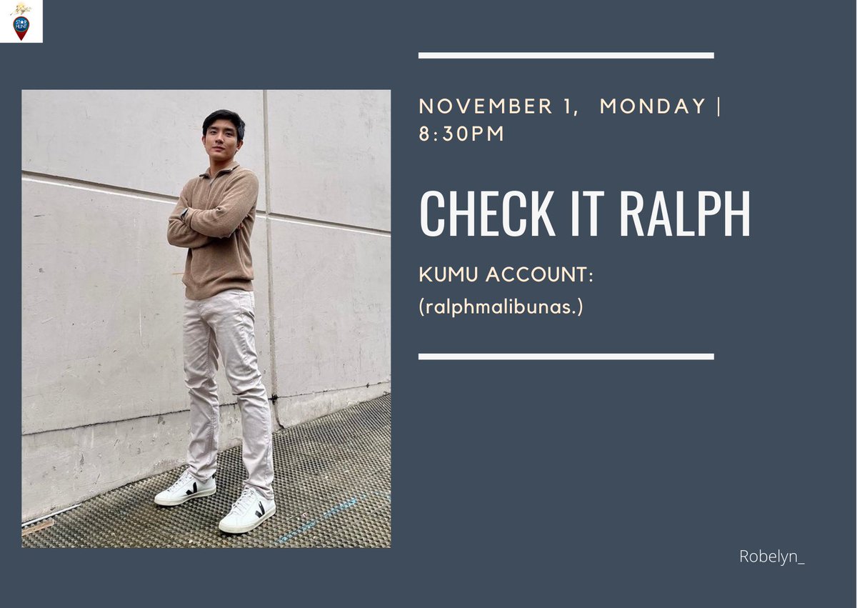 Ellaganaps_'s tweet photo. Ganap today for Ralph Malibunas: 
November 1, Monday 

📌8:30pm - Check it Ralph 
Kumu account : 🖇https://t.co/J9HekIvnuc.

Don’t Forget to Watch!! See you Later paps 💙 @ralphhmalibunas 

#RalphMalibunas https://t.co/7VspKUEloF