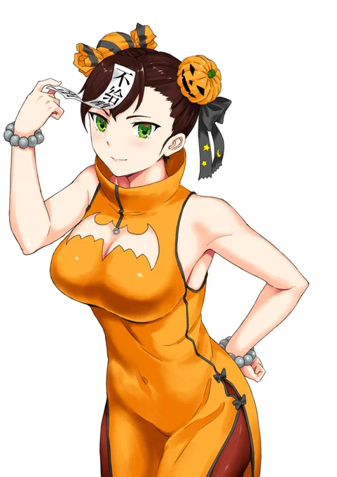 ハロウィン終わっちゃったけど一応描いたので投稿しますね。
ハロウィン黒猫キャミィとハロウィンキョンシー春麗のラクガキ。 