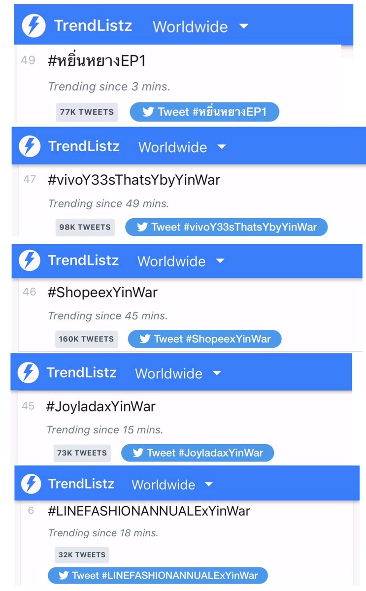 mooyortrends's tweet photo. เทรนโลกหยิ่นวอร์ ตุลาคม 2021
no.5 #หยิ่นหยางEP2
no.45 #JoyladaxYinWar
no.6 #LINEFASHIONANNUALExYinWar
no.47 #vivoY33sThatsYbyYinWar
no.4 #อานันท์เเปลว่าอันดับหนึ่ง
no.46 #ShopeexYinWar
no.49 #หยิ่นหยางEP1
#yinyin_anw #warwanarat #หยิ่นวอร์ @yinyin_anw @warwanarat #Mooyortrends https://t.co/BJ1w7QDAM8