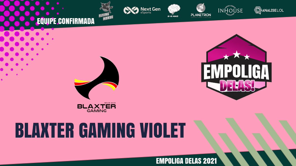 EmpoligaVP's tweet photo. EMPOLIGA DELAS - EQUIPE CONFIRMADA
A @BlaxterGamingBr Violet chegou e promete detonar na #EmpoligaDelas !!!
Sejam Bem Vindas e Boa Sorte !
O campeonato inicia dia 07/11 na https://t.co/yLHOUwQqMZ as 13h! https://t.co/uxsNSMshFd