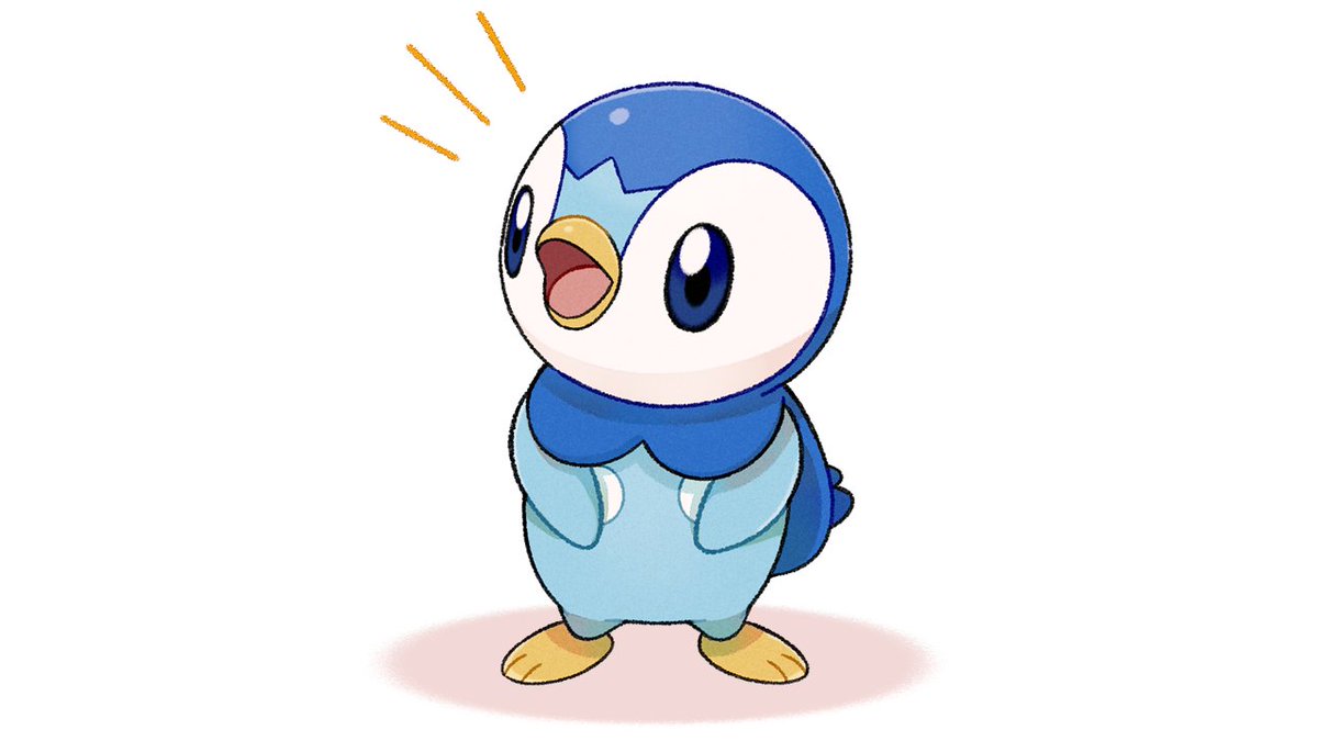 piplup solo no humans tongue open mouth pokemon (creature) toes standing  illustration images