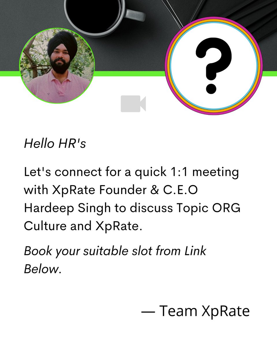 xprate's tweet photo. Culture is Everything 😇. Let's set up a quick ONE-to-ONE call with our Founder and C.E.O, Hardeep Singh. Here is the link https://t.co/w9cFl3Yrnp

We love to hear from you ⭐

#xprate #connectwithfounder #humanresources #workculture #onetoone #founder https://t.co/nl8sz0m3wo
