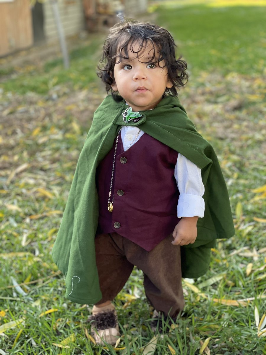 Mercy_Ramirez06's tweet photo. Made the nephews Frodo and Sam from LOTR. They’re too cute!!! @elijahwood @SeanAstin #LOTR #babyfrodo #babysam https://t.co/SQLrF1BETN