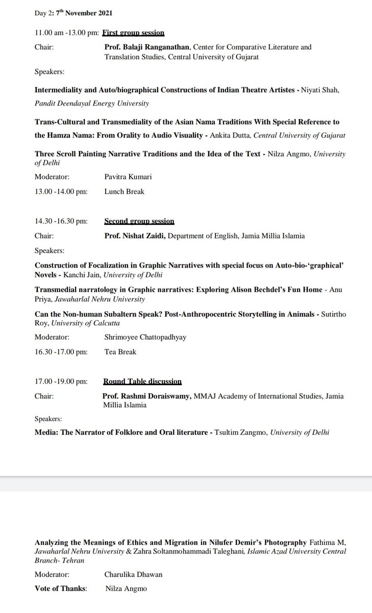 DComparatists's tweet photo. Schedule for the Workshop https://t.co/dyp4DK5QCs