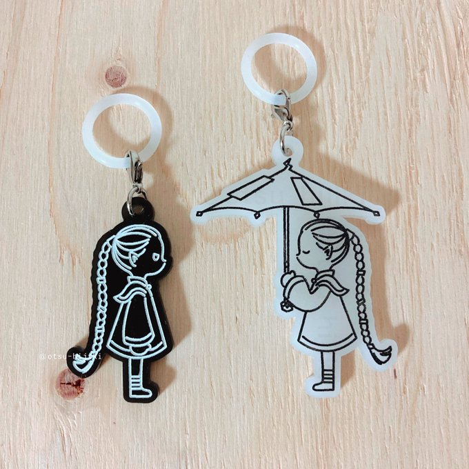 傘の目印に使える、白黒無常さんのアンブレラマーカーを作ってみました 