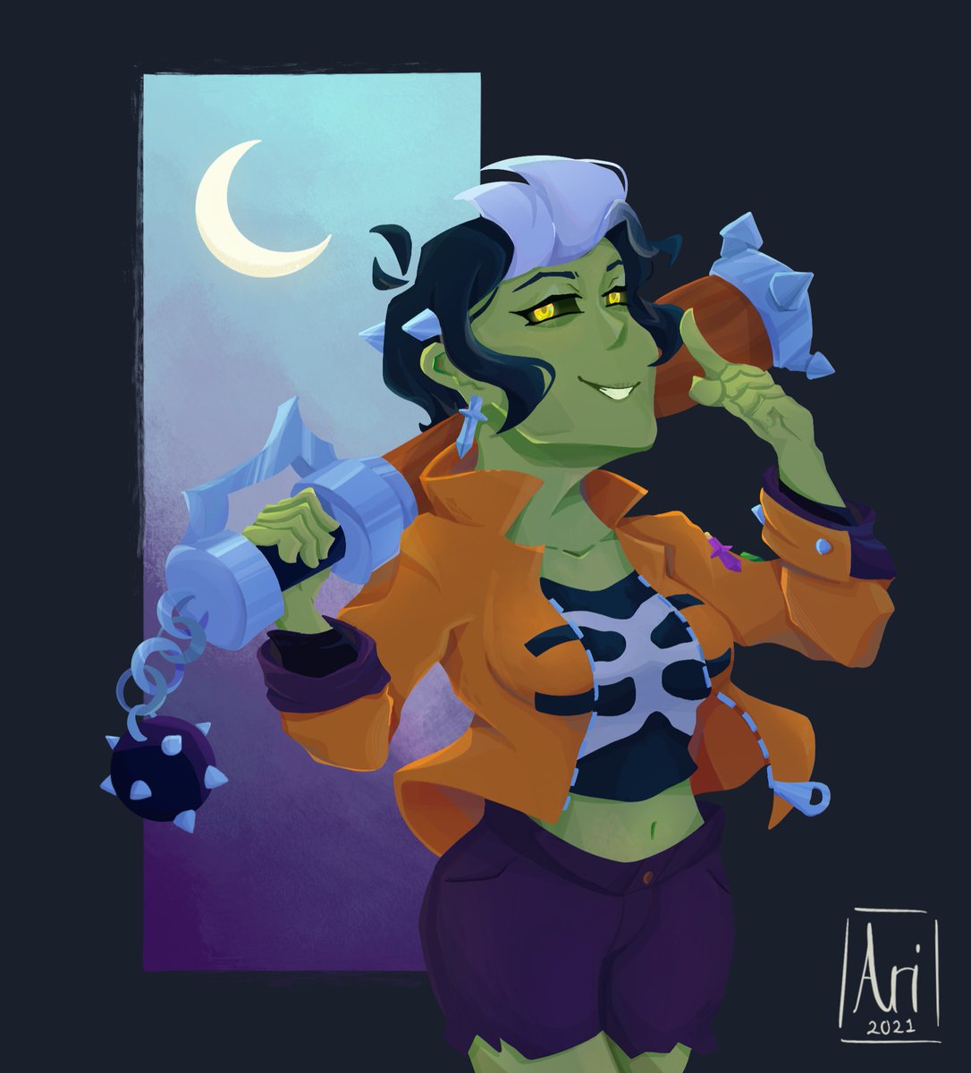 Ariillustrates's tweet photo. Figured I’d post this here too. Happy Halloween!
#zombibi #brawlstars #Brawloween #bibi #BrawlStarsArt https://t.co/67whetoSDc