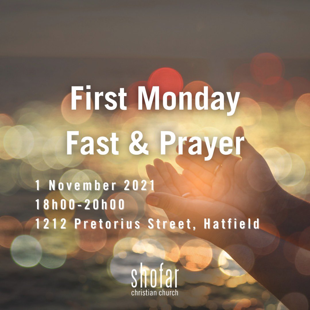 ShofarPta's tweet photo. It's a big day for both our nation and our church!🇿🇦

🙏 Please join us at First Monday Prayer tonight where we will spend time praying about God's plan for our venue, as well as directing our prayers towards the elections. https://t.co/TBl2KxnSty
