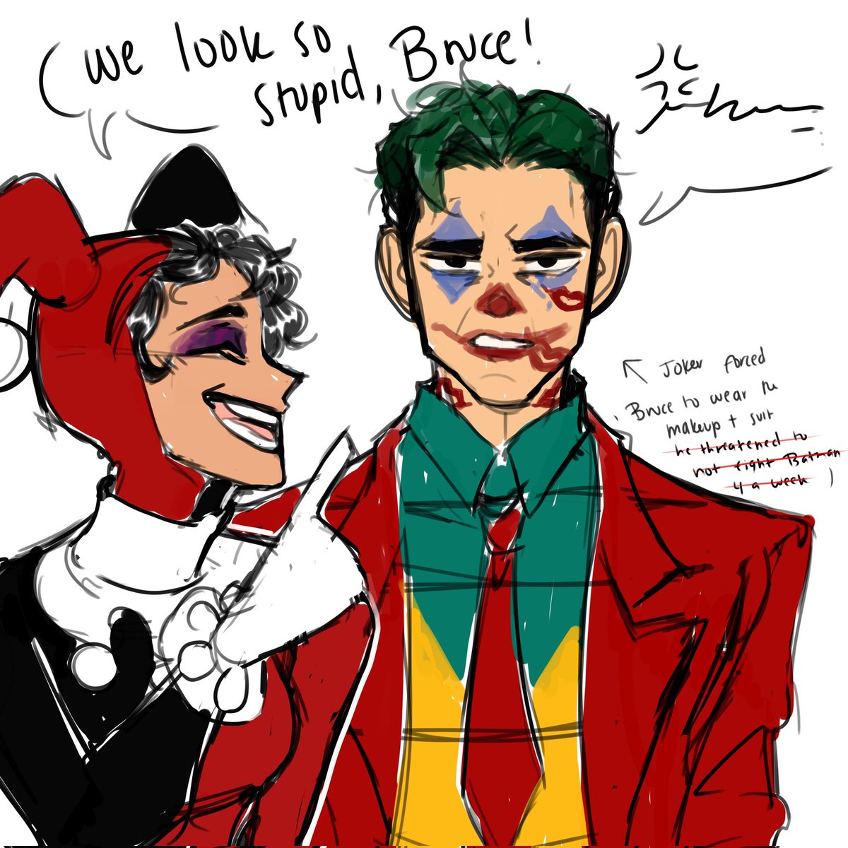 ajokeaboutbats's tweet photo. Only 45 minutes left but Happy Halloween! #Joker #batjokes #jarley https://t.co/O0rHQ5hd5B