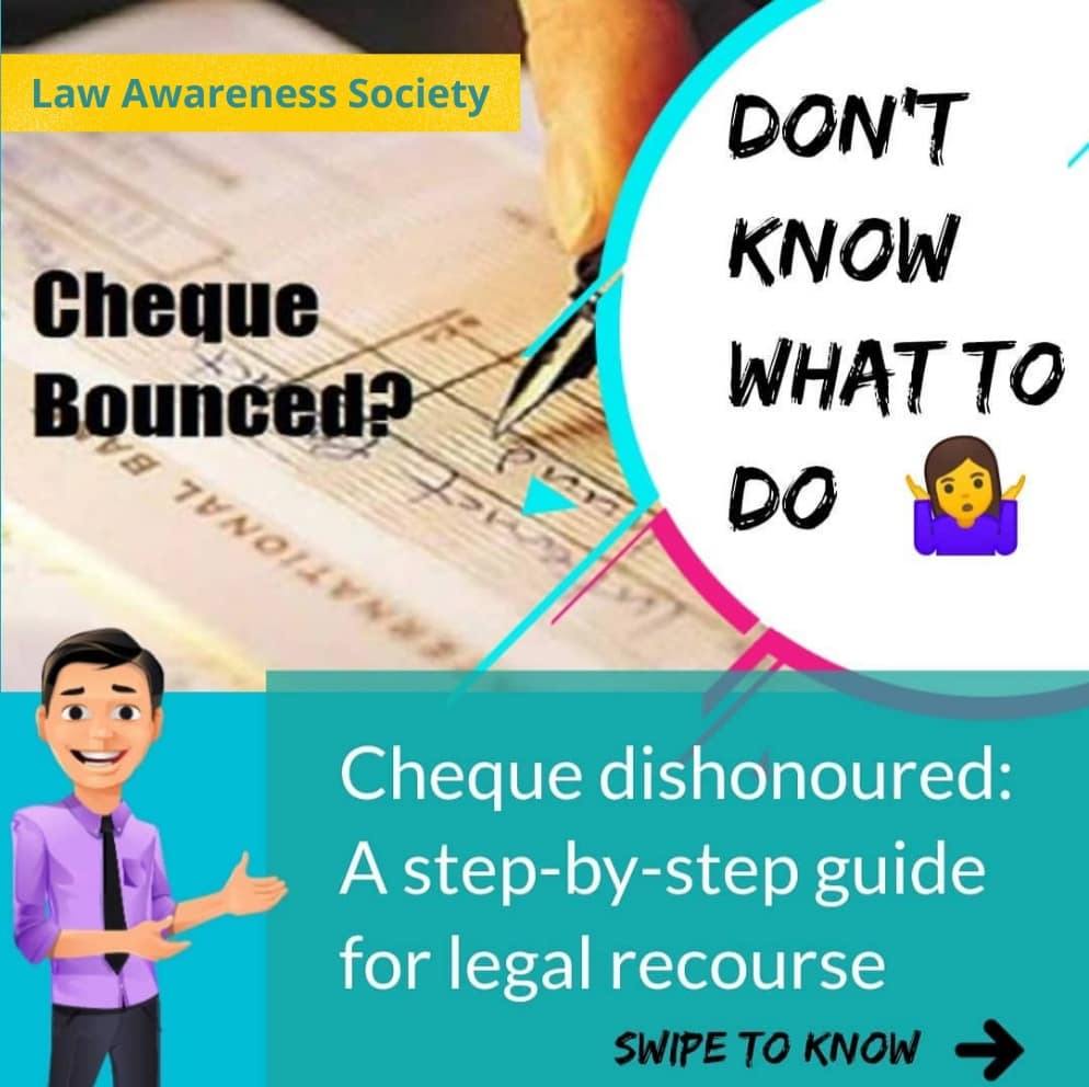 lasorganization's tweet photo. What to do when a cheque Bounce?

Find out here 👇
https://t.co/PGUF4tliL7

#lawawarnesssociety
#belegallyaware https://t.co/qE0rWl3wg3
