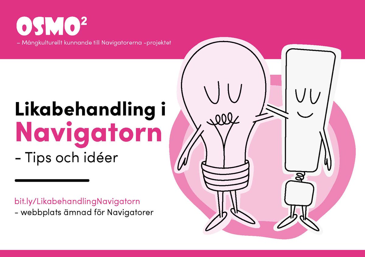 osmoprojekti's tweet photo. Broschyren Likabehandling i Navigatorn finns nu även på svenska. Den kan du hitta här: https://t.co/nIVhIFZa0T
@JAMK_AOKK @AboAkademi @DiakAmk @HAMK_Edu #ohjaamo #navigator https://t.co/7ZUUH3X3g0
