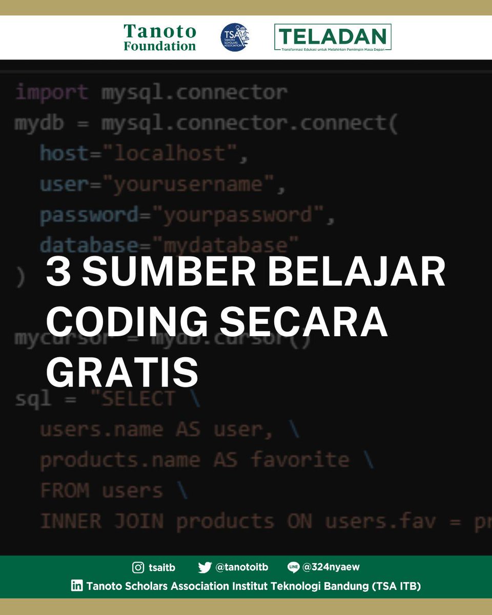 TSA ITB (@tanotoitb) / Posts / X