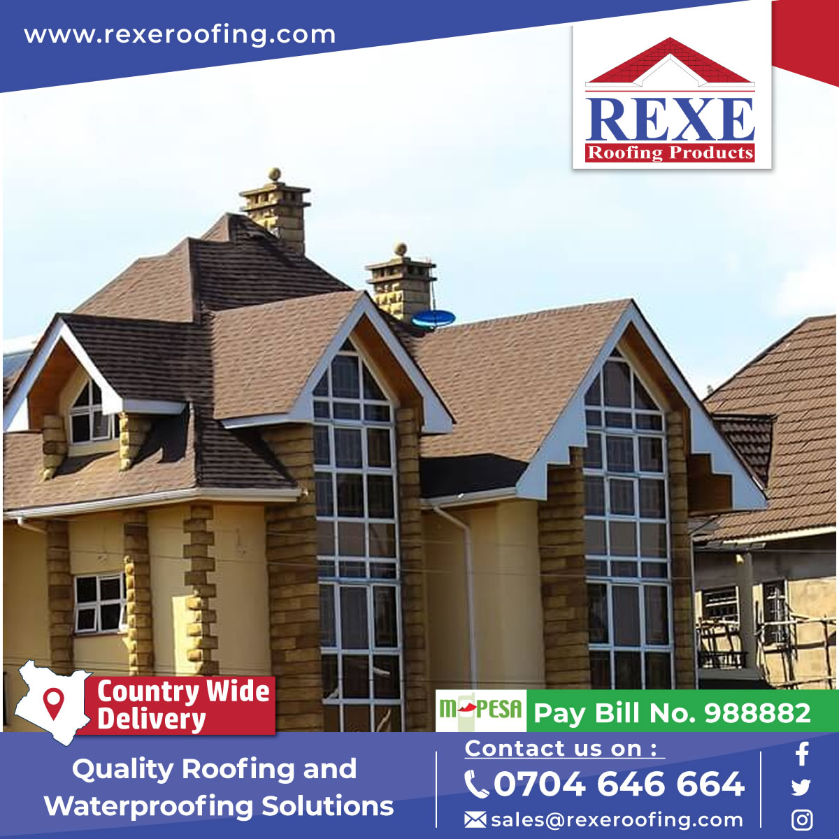RexeRoofing's tweet photo. BEAUTIFUL ROOFS are built using quality roofing materials and by professional roofing contractors. #RexeRoofing #RoofingYourWorld
Talk to us about your roofing project
Call/WhatsApp: +254 704 64 6664 | https://t.co/YVxtNKD3LX https://t.co/x5IliqQImx