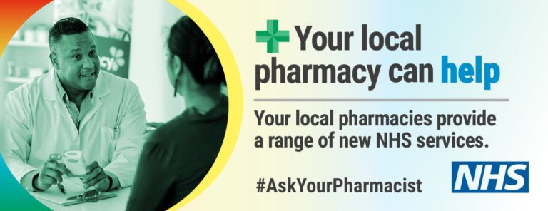 UHBPharmacy's tweet photo. #AskYourPharmacist week highlights the range of #NHS services available in your local pharmacy. #AskYourPharmacist about #flu vaccination, blood pressure checks, or a consultation about new medicines. @NPA1921 https://t.co/Sdbo8LPQWi