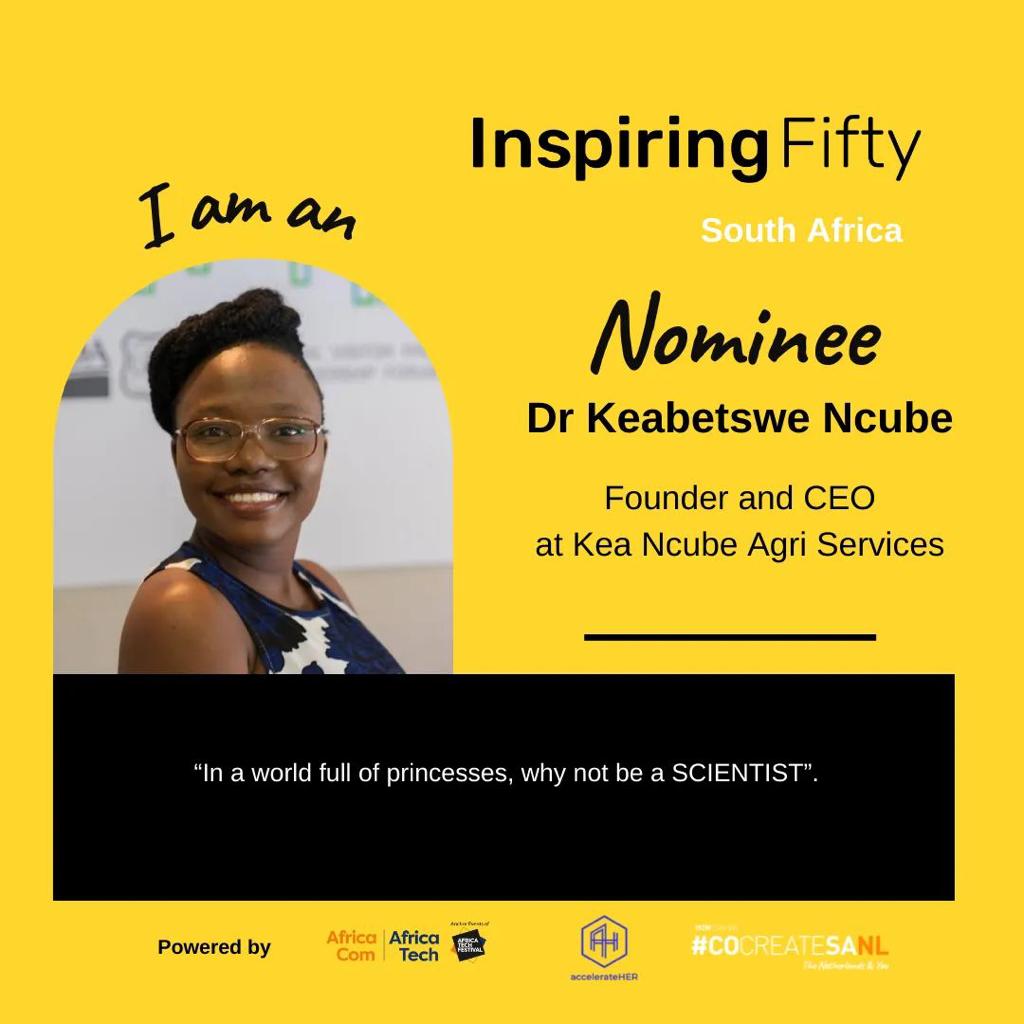 What a privilege and an honor to be nominated as one of the @Inspiring50SA women in STEM. #inspiringfifty2021 #STEM #womeninSTEM #womenintech #WOMENINSCIENCE @BWIS_SA @NextEinsteinFor @dsigovza @UKZN