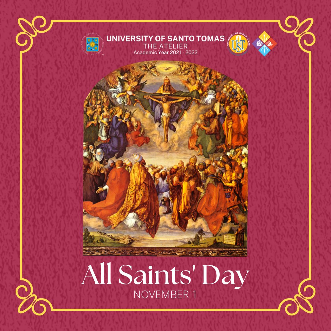 USTSHSAtelier's tweet photo. May your All Saint’s Day be filled with blessings and fullness! Let this day also be a reminder to pray and to be grateful to God for all the goodness He has showered upon us. 

Happy All Saint’s Day, Thomasians! https://t.co/UncD9wjV6y